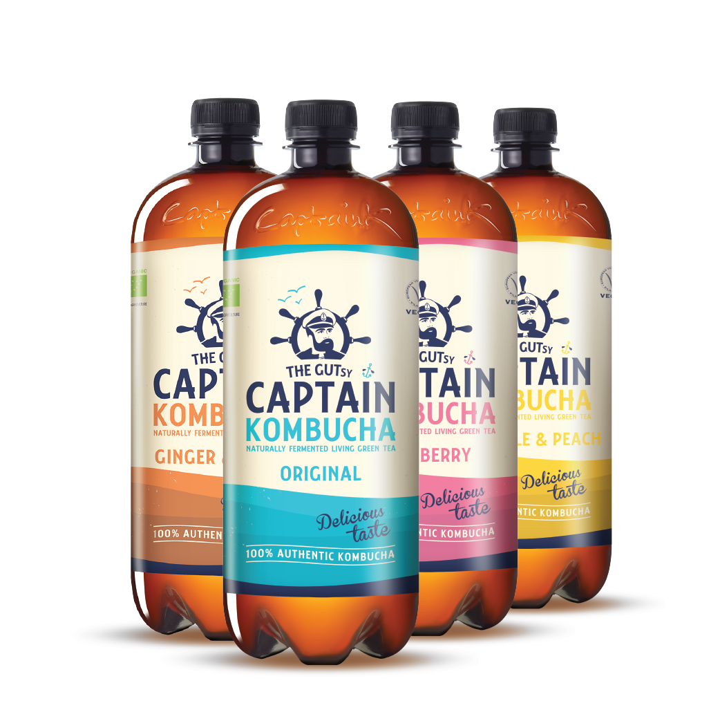 GUTsy Captain Kombucha - skúšobný balíček 4 x 1L