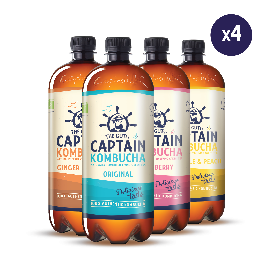 GUTsy Captain Kombucha - skúšobný balíček 4 x 1L