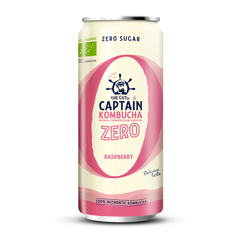 GUTsy Captain Kombucha Zero - Raspberry CANs 20 x 250ml