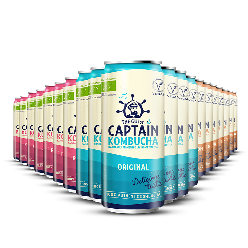 GUTsy Captain Kombucha - Multi-Flavor pack CANs 20 x 250ml