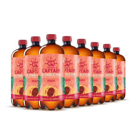 GUTsy Captain Kombucha - Letný Broskyňa 8 x 1L