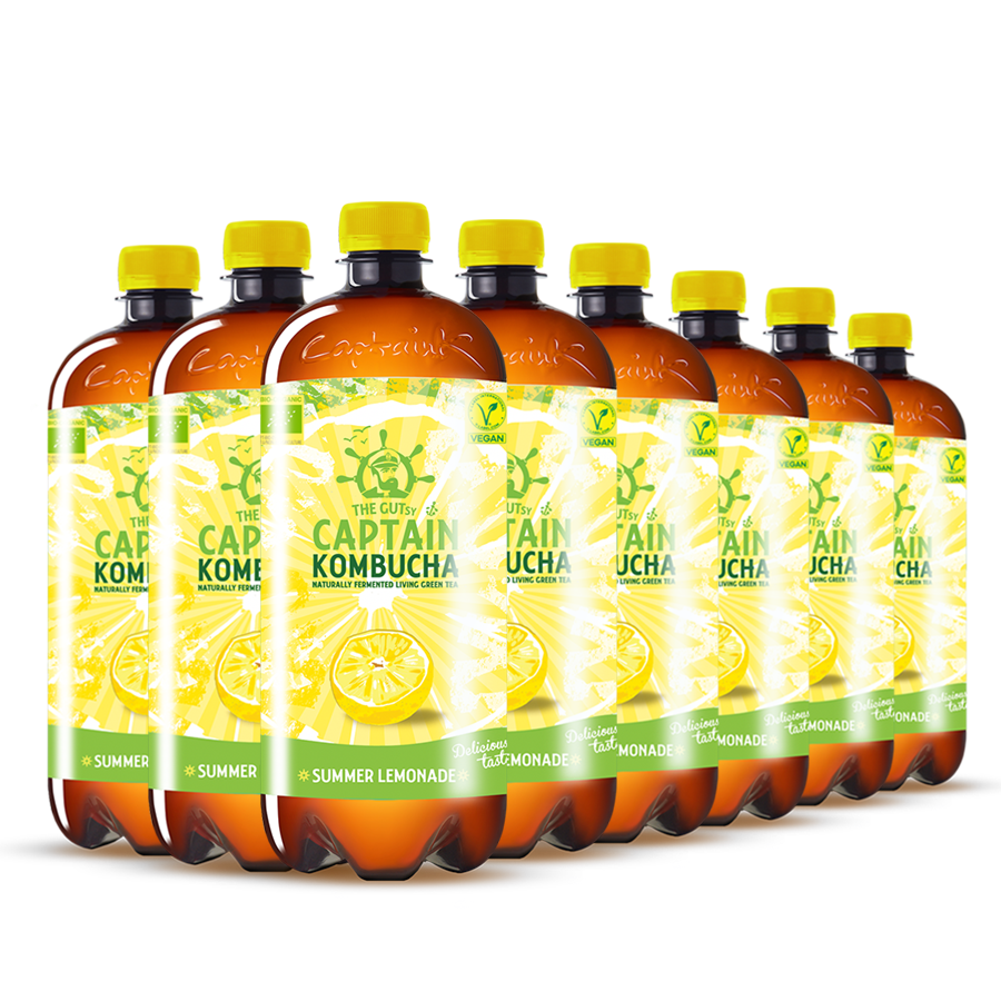 GUTsy Captain Kombucha - Letná limonáda 8 x 1L