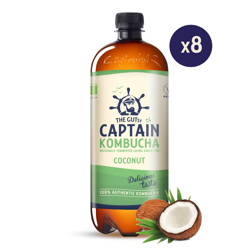 GUTsy Captain Kombucha - Coconut 8 x 1L - GutsyCaptain