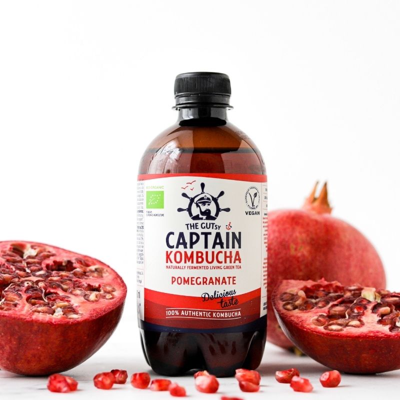 GUTsy Captain Kombucha - Pomegranate 12 x 400ml - GutsyCaptain