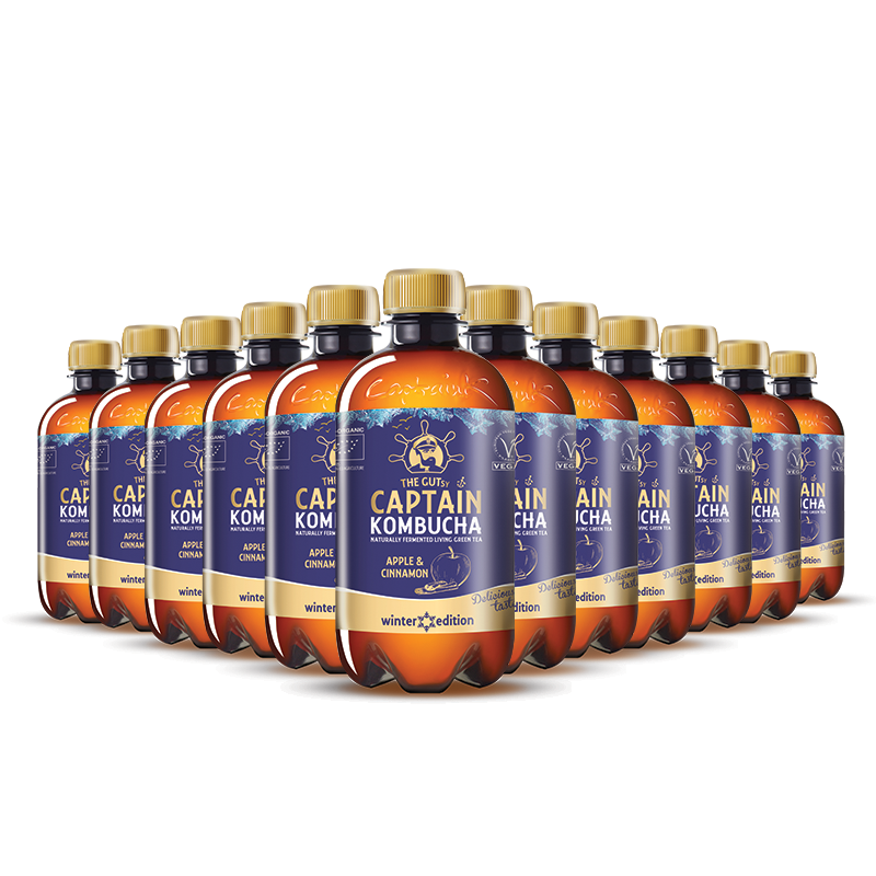 GUTsy Captain Kombucha - Jablko a Škorica - 12 x 400ml